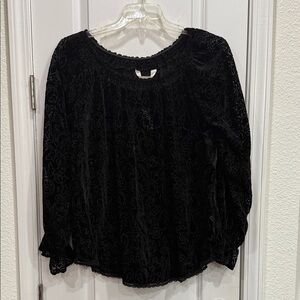 Tantrums Black Velvet Blouse